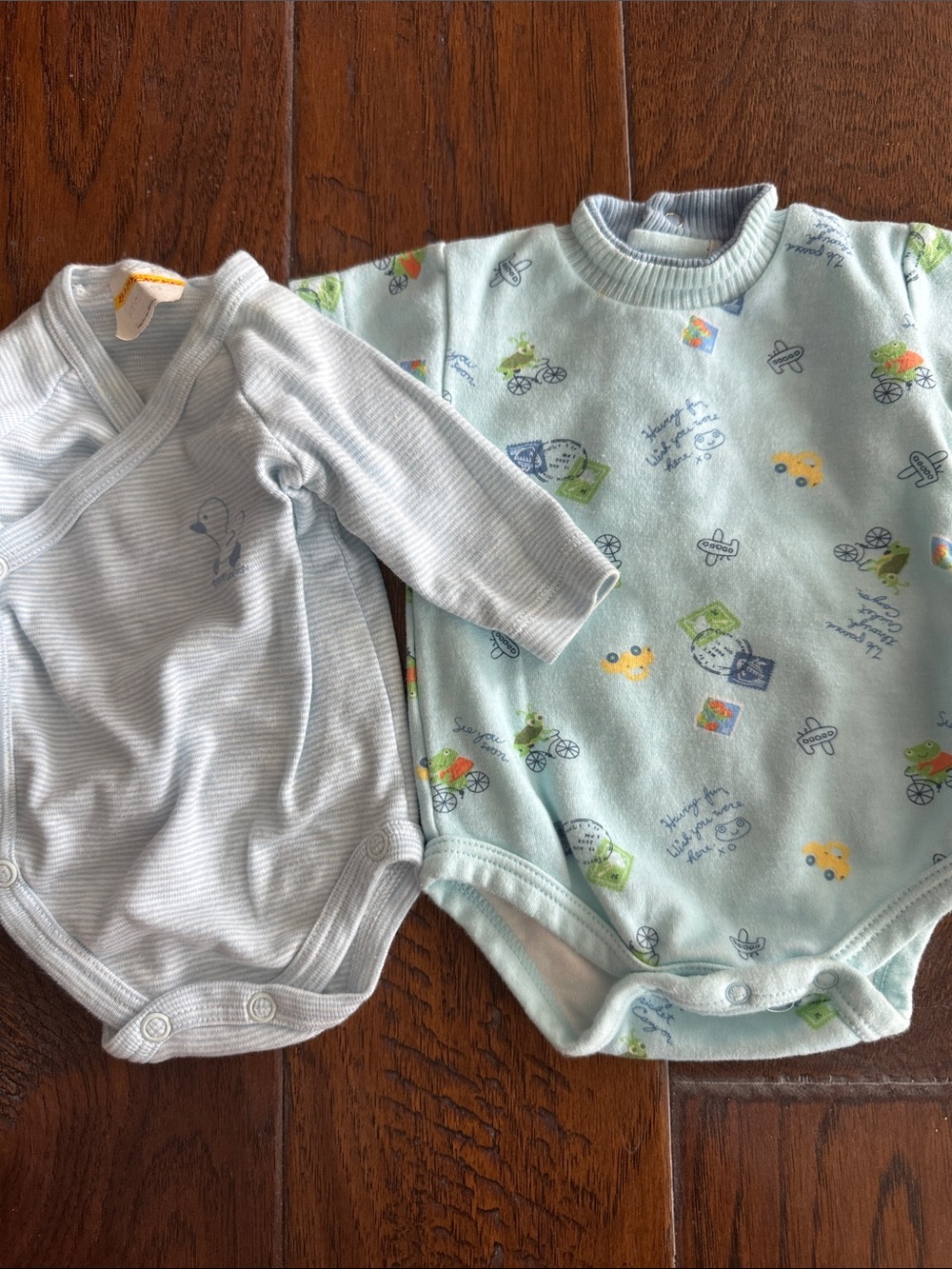 Carter's Light Blue Printed Baby Onesie